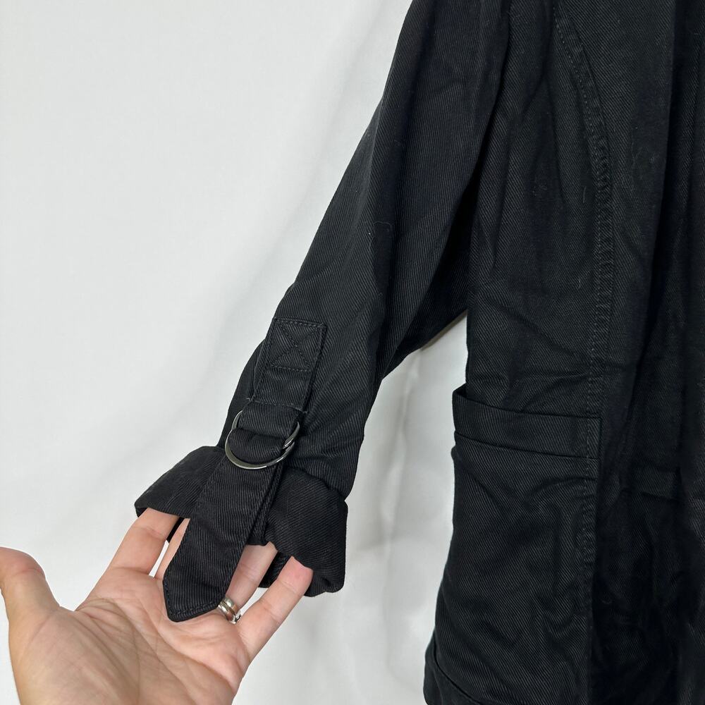 2/$30 White House Black Market Cropped Jacket Cinched Sleeve Black MP #8159 - Picture 4 of 10